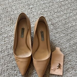 Prada Women's Beige Leather Heels